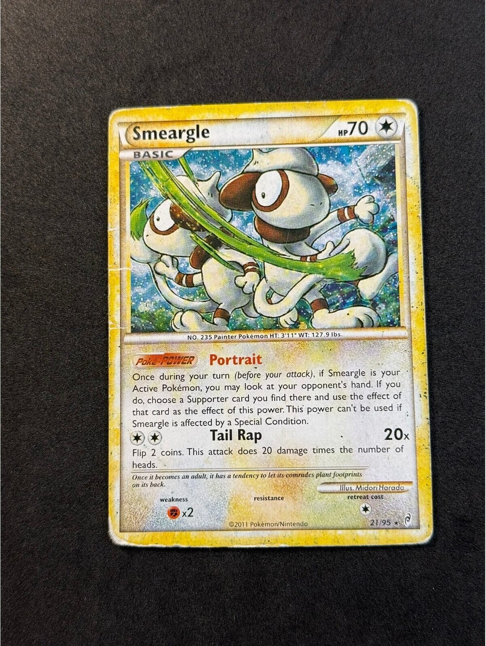 Smeargle Pokemon Card Base Set 21/102 Common Call of Legends
